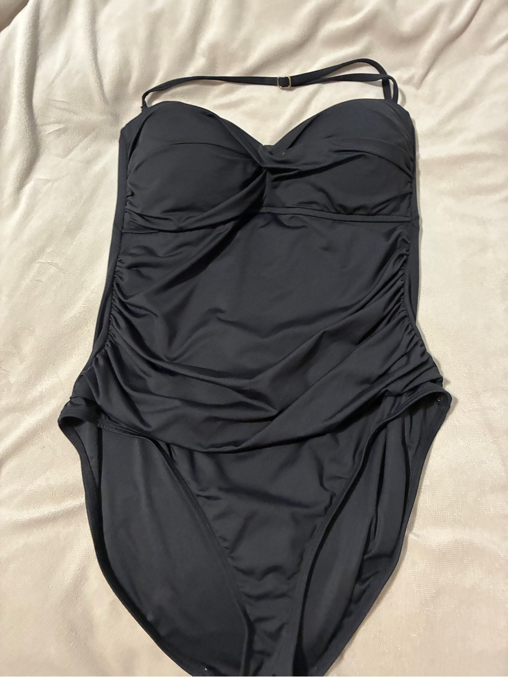 Dkny Black One-Piece Swimsuit with Removable Strap